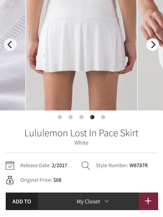 lululemon athletica Dresses & Skirts - lululemon athletica White Performance Tennis Skirt with Built-In Shorts